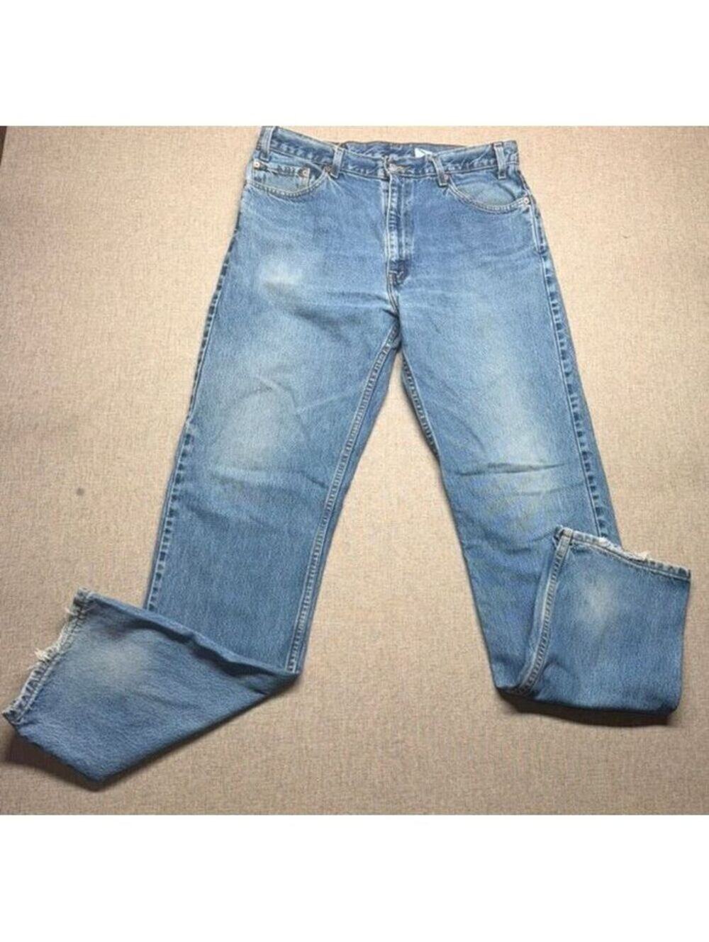 Vintage Levi's 505 Regular Fit Straight Leg Jeans W36 L36 100% Cotton USA Style
